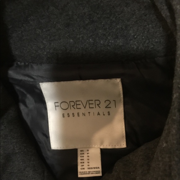 Grey cable sweater wool Knit toggle coat S - Picture 2 of 5